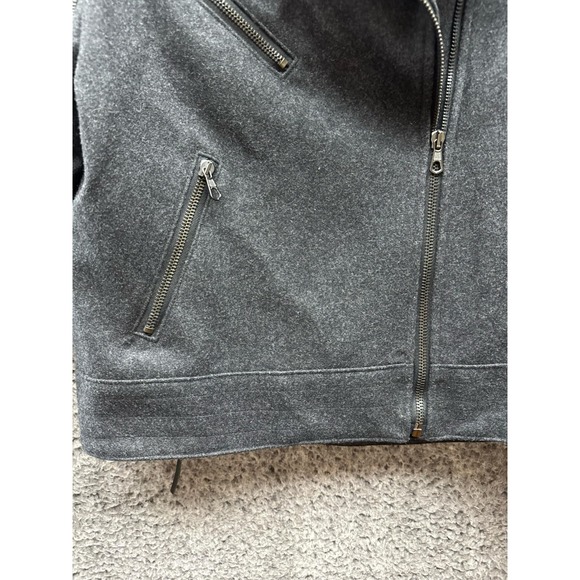 Rag & Bone Wool Shearling Collar Bowery Motorcycle Jacket Black‎ Womens Size 10 - Picture 4 of 13